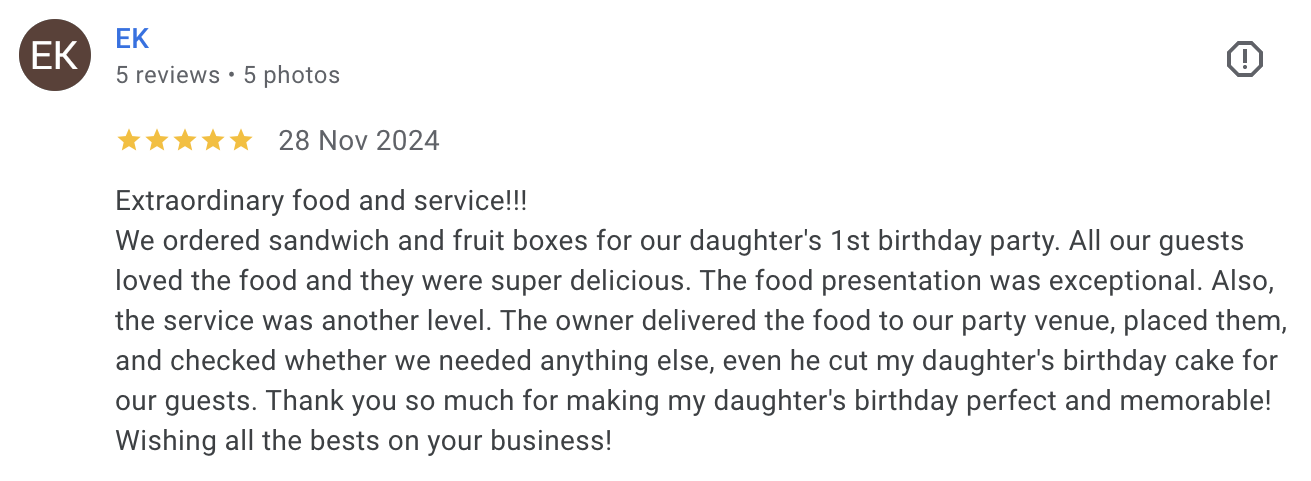 catering review gold coast